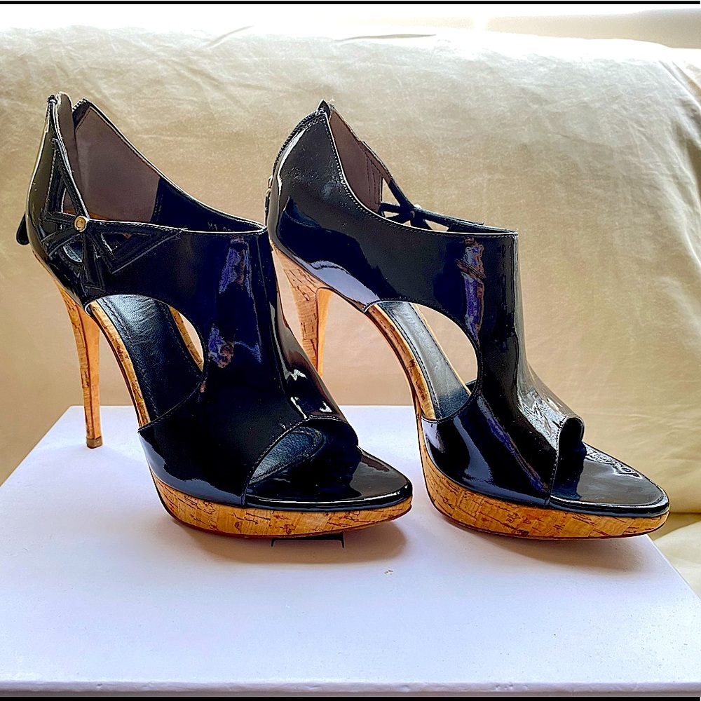 Dior Lolita Sandal Heel Black Patent